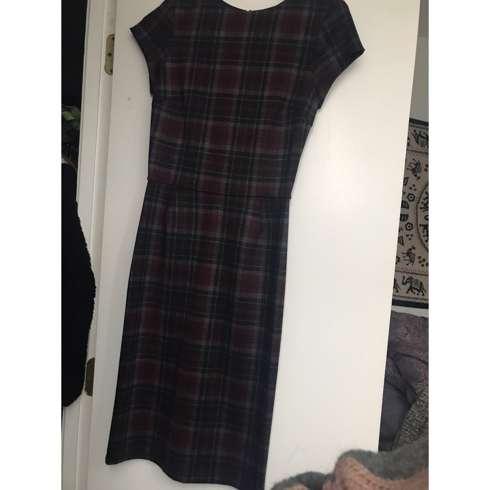 never worn (has price tags) plaid work dress